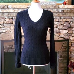 Tommy Hilfiger V-Neck Cable Knit Sweater